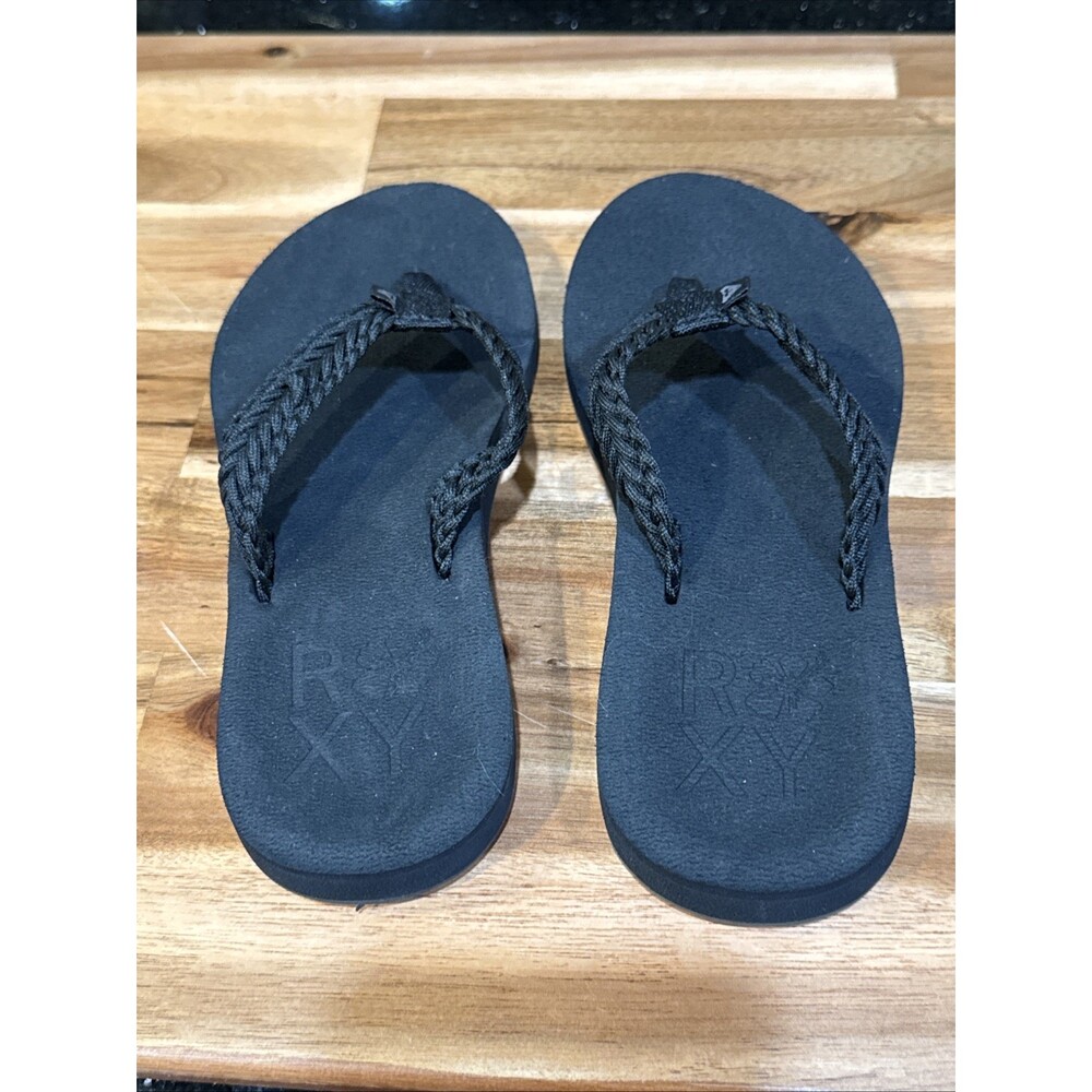 Roxy Womens Tidepool Sandals Flip Flops Size 5 Black NWOT - Picture 5 of 6